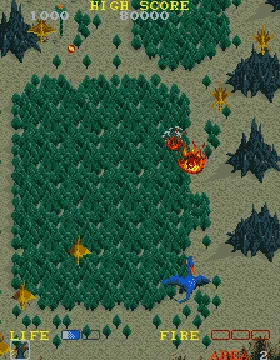 Dragon Spirit (new version) screen shot game playing